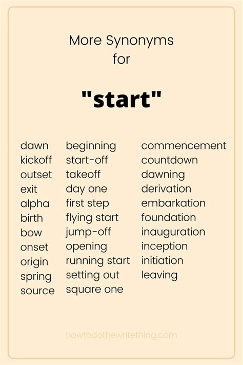 another word for started or began.